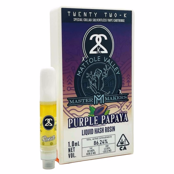 1g 22K x Master Makers Liquid Hash Rosin Vape Cart