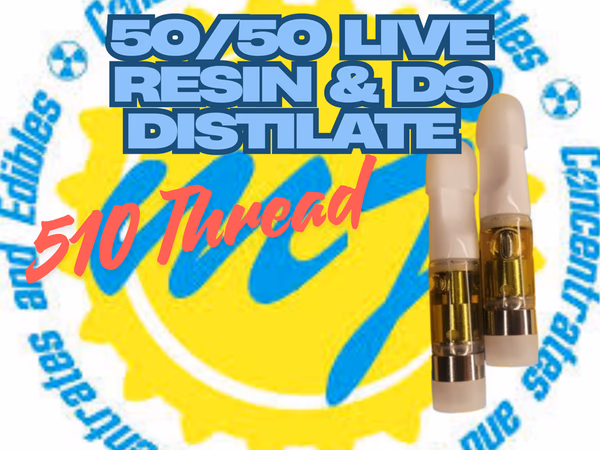 50/50 Live Resin &amp; D9 Distilate Cart.