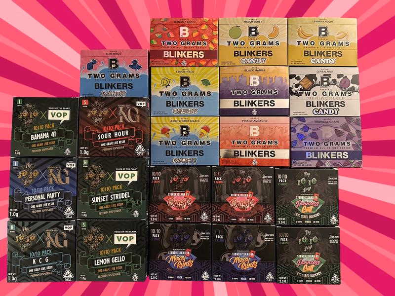 Premium THC Disposables Menu