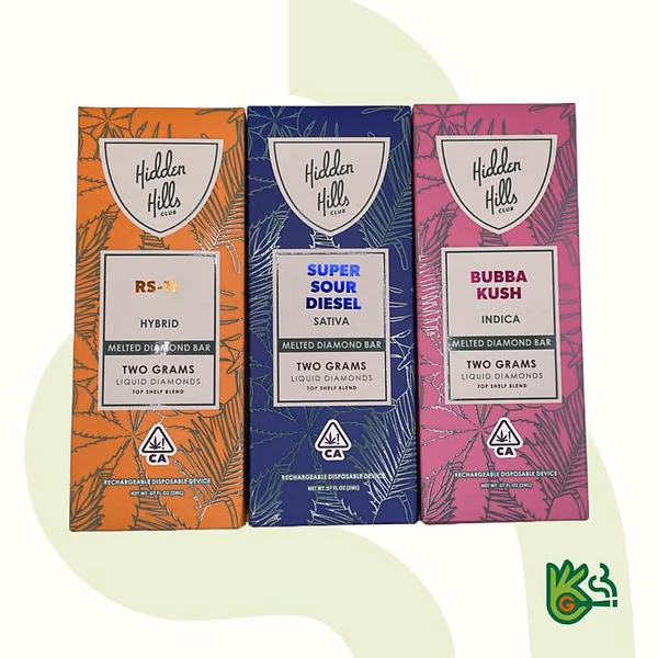 Hidden Hills 2000MG Diamond Bar Derretido Vape