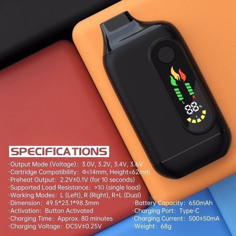 Dual cart 510 battery 5
