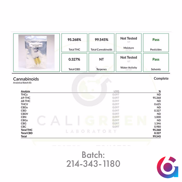 G6 Extracts 1ML/1G 95% Distillate