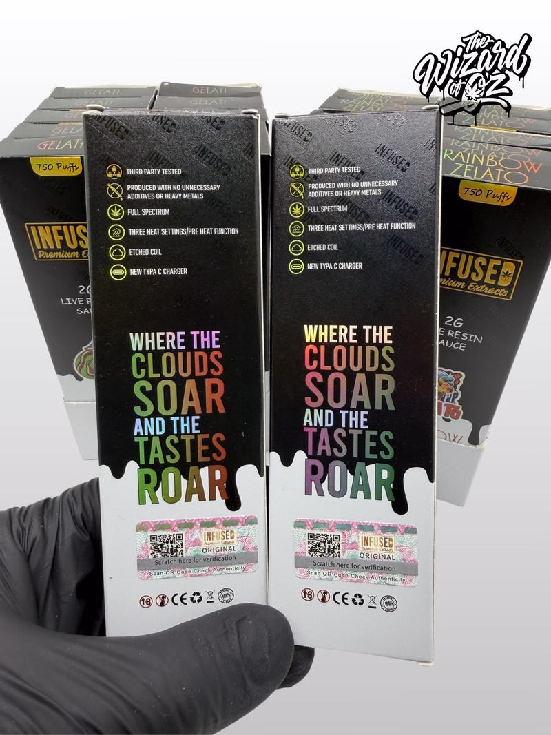 INFUSED Live Resin Vapes 2G